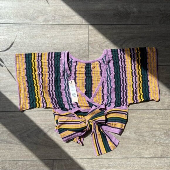 NWT BCBGeneration Crochet Wrap Knit Top - Picture 3 of 14